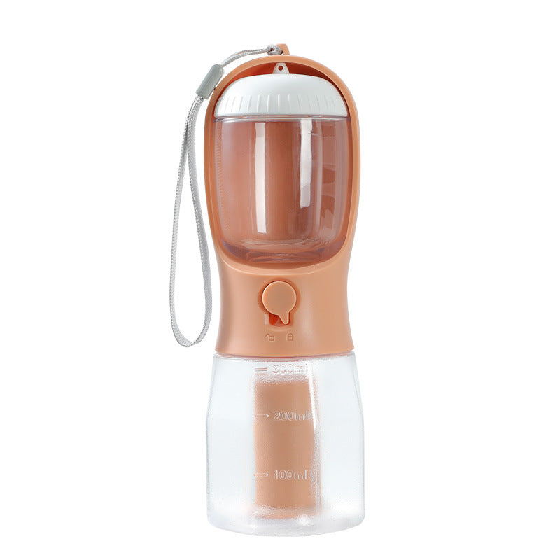 Vaso para perros con bolsa para agua, comida y basura.