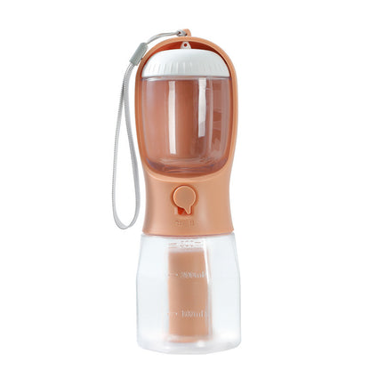 Vaso para perros con bolsa para agua, comida y basura.