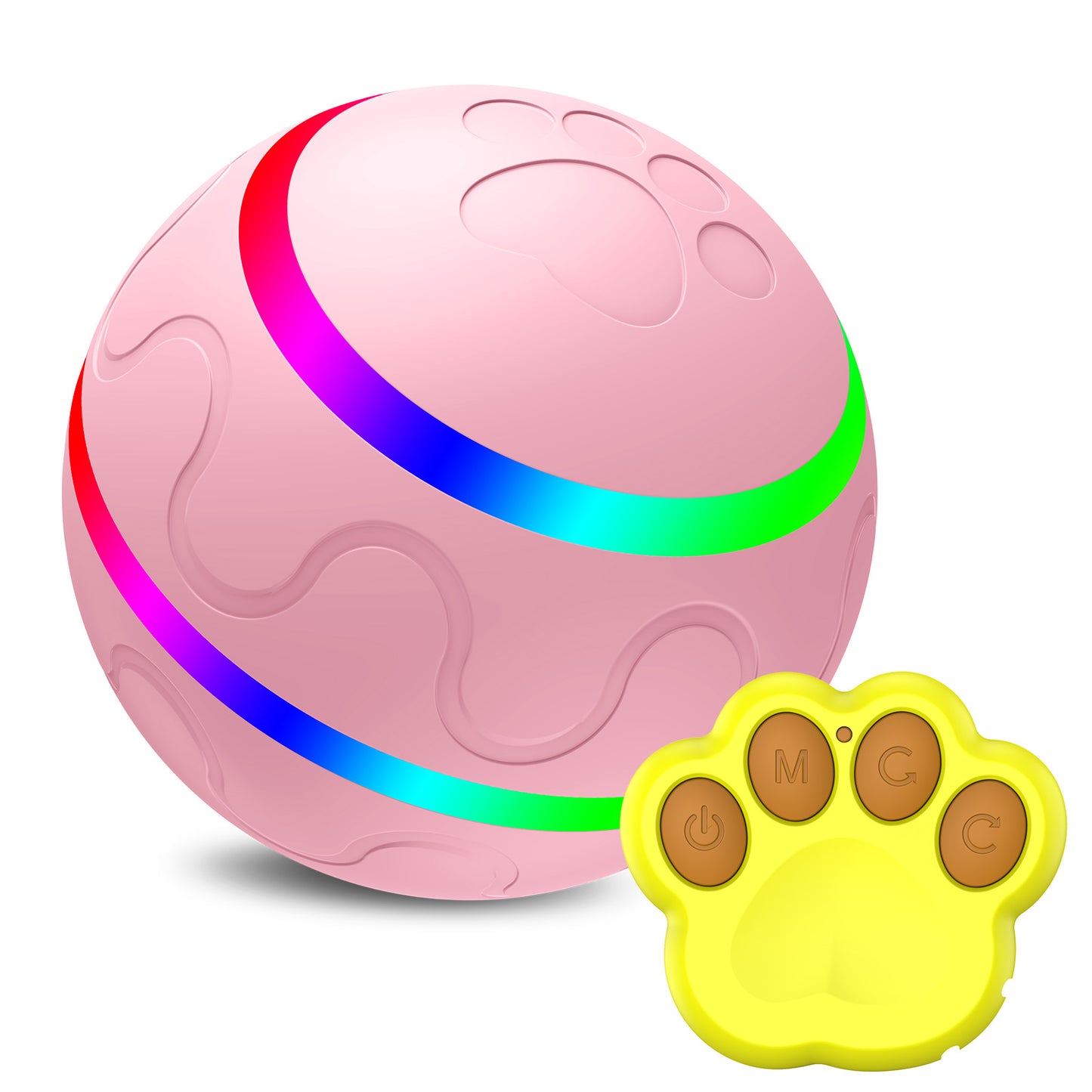 Pelota inteligente para gatos, juguete giratorio automático, con conexión USB.