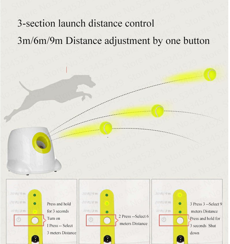 Lanzador de pelotas interactivo automático para mascotas
