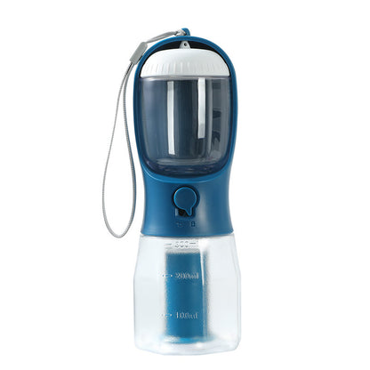 Vaso para perros con bolsa para agua, comida y basura.