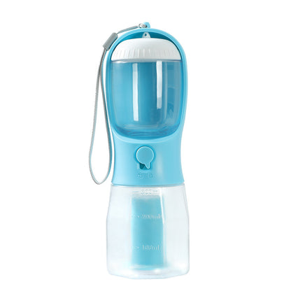 Vaso para perros con bolsa para agua, comida y basura.