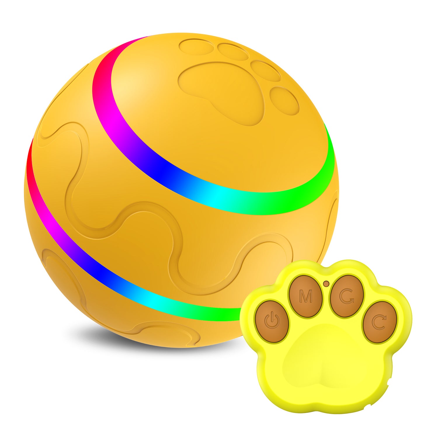 Pelota inteligente para gatos, juguete giratorio automático, con conexión USB.