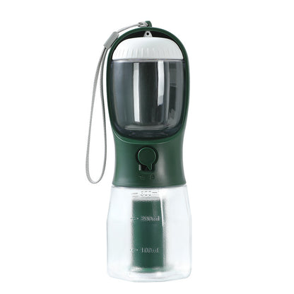 Vaso para perros con bolsa para agua, comida y basura.
