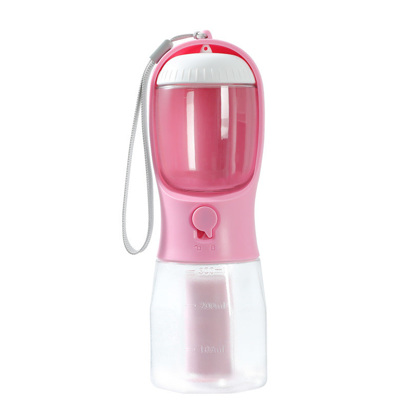 Vaso para perros con bolsa para agua, comida y basura.
