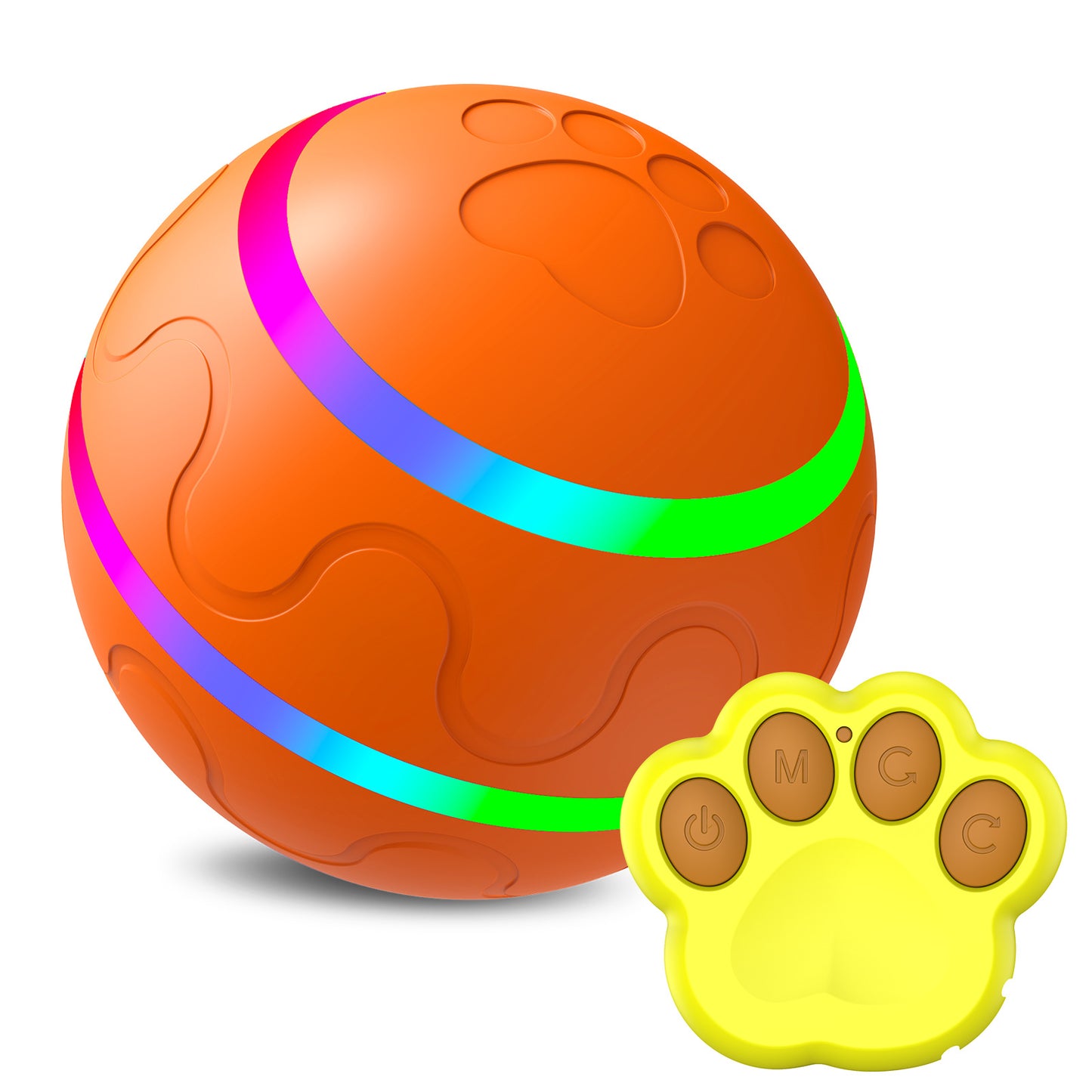 Pelota inteligente para gatos, juguete giratorio automático, con conexión USB.
